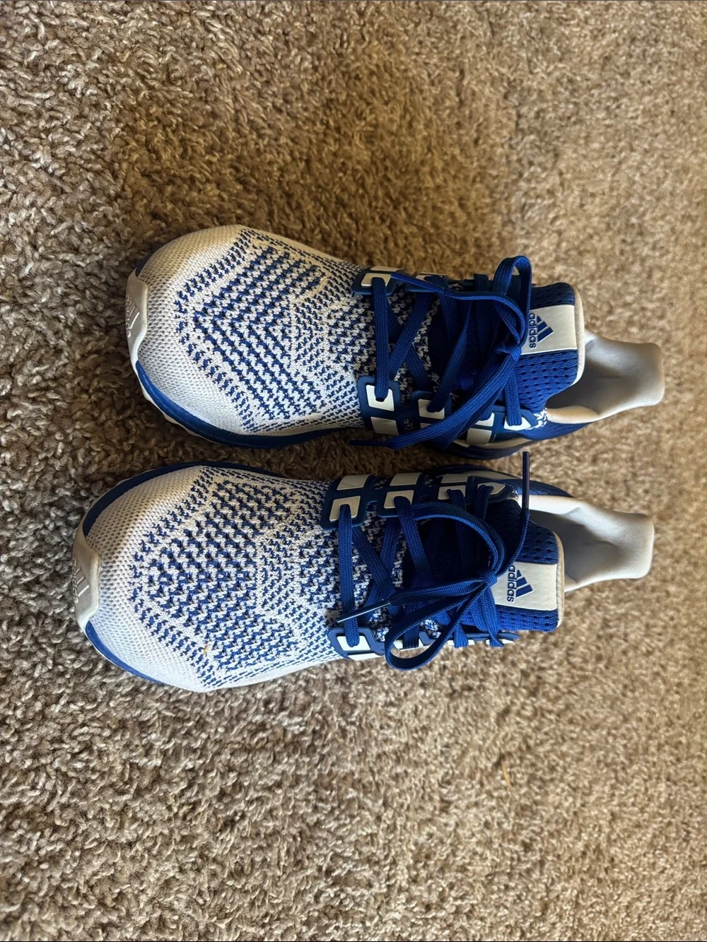 adidas Ultraboost 1.0 Blue & White Knit Training Sneakers
